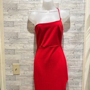Windsor Vibrant Red One-Shoulder Dress
